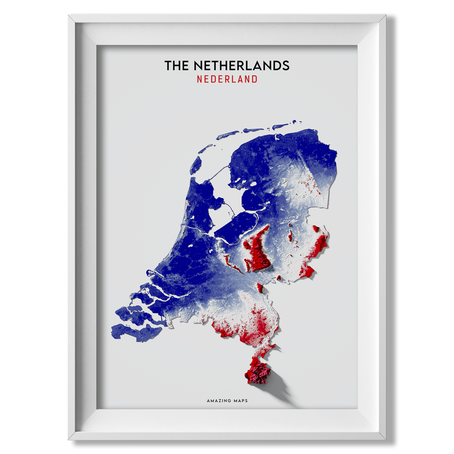 Netherlands Relief map