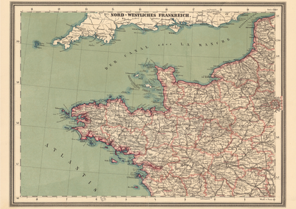 Northwest France Historical Map