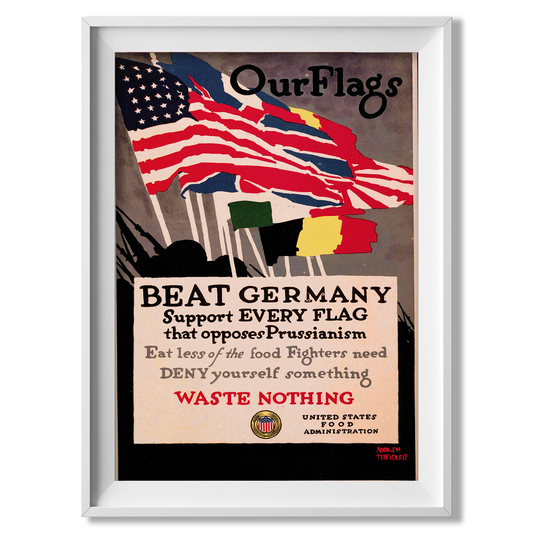 Our Flags Beat Germany! - Allied Poster