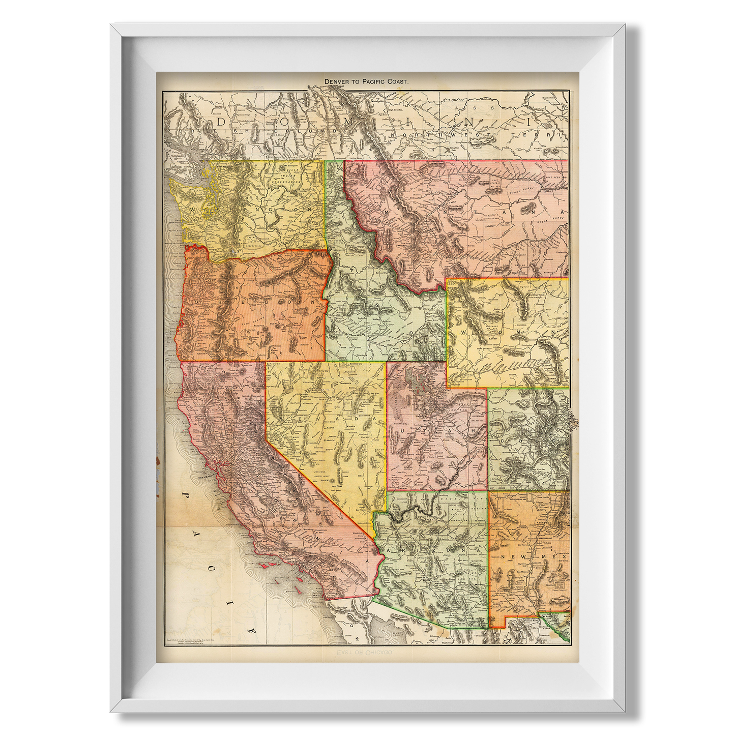 United States Pacific Coast Historic Map