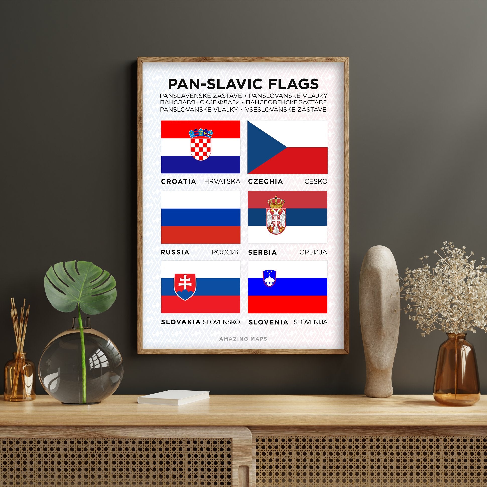 Slavic Flag Color Pan-Slavic Colors Flag Poster – Amazing Maps