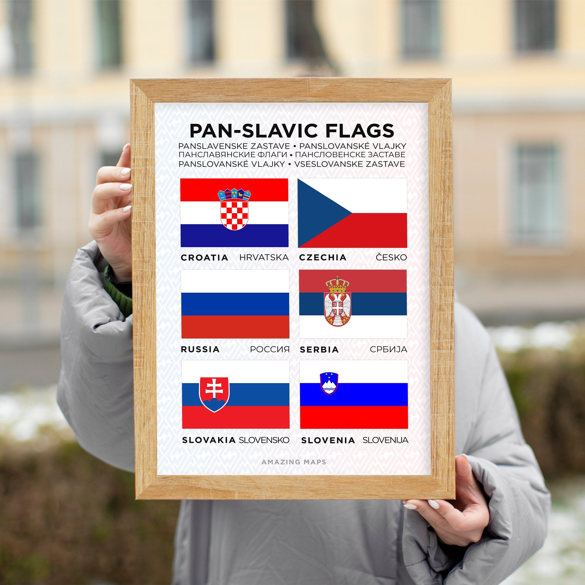 Slavic Flag Color Pan-Slavic Colors Flag Poster – Amazing Maps