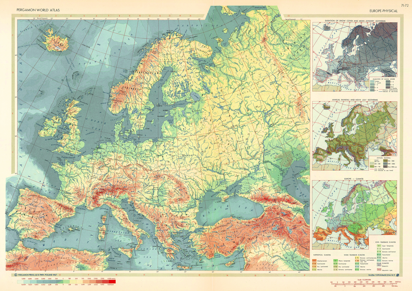 Pergamon Map of Europe in 1967