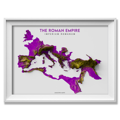 Roman Empire Clean Relief map