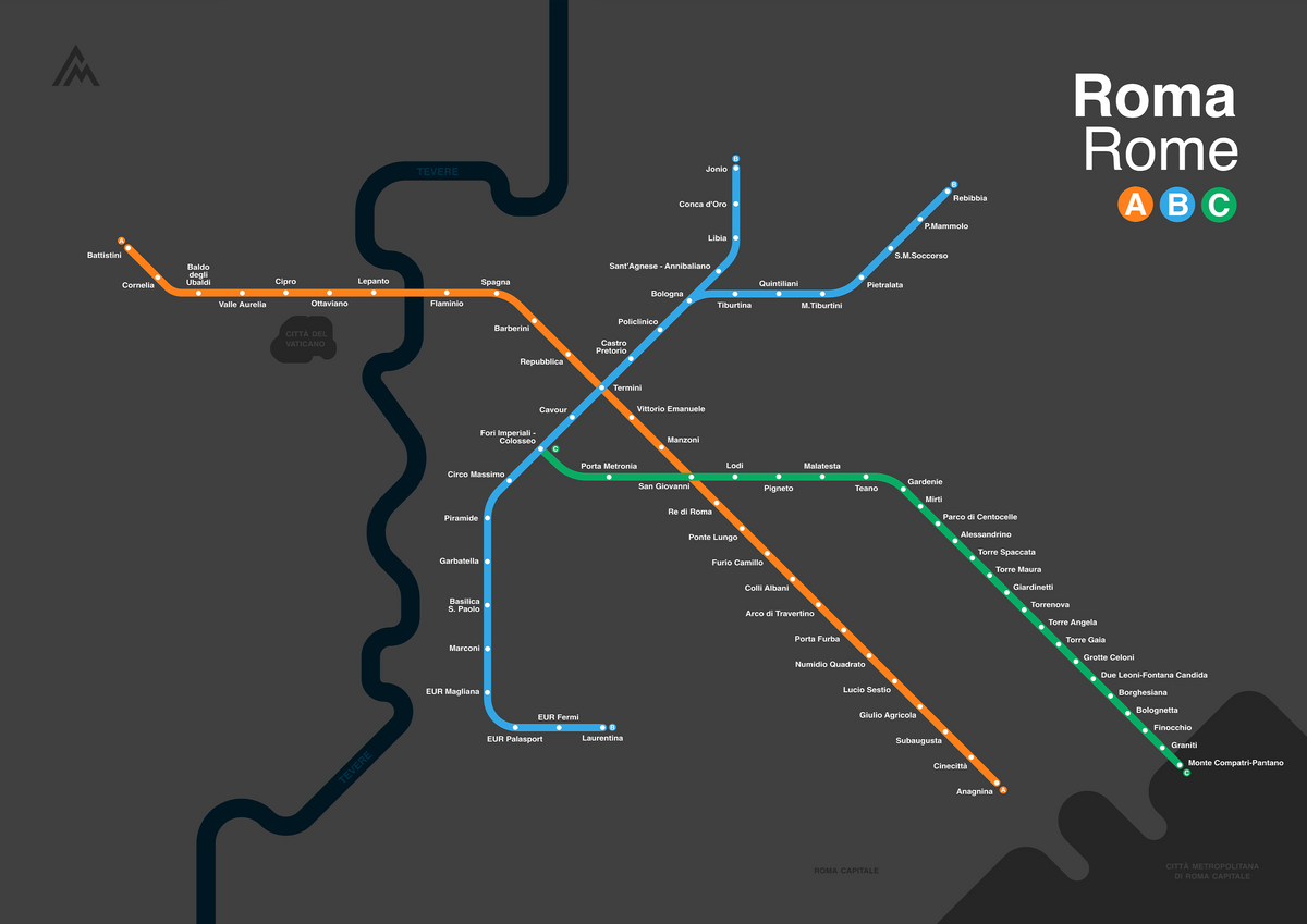 Rome Metro map – Amazing Maps