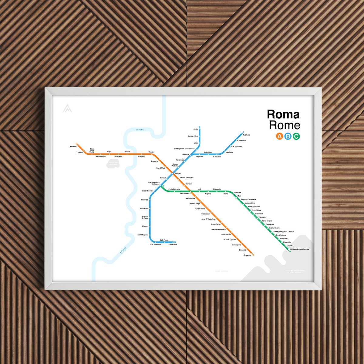 Map Of Trains In Rome Map Rome Italy Metro System Rome Transit Map Etsy