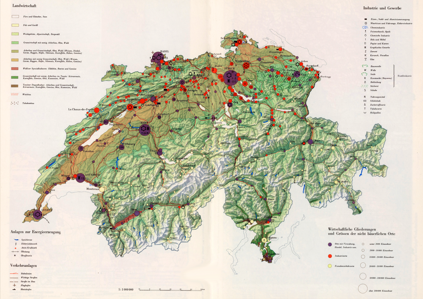 Switzerland Historic Agricultural mMap