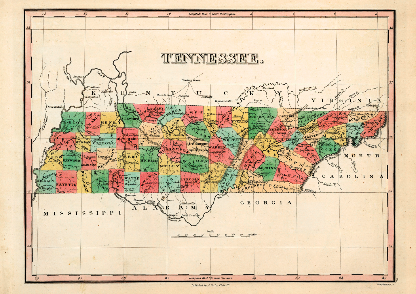 Tennessee Historic Map