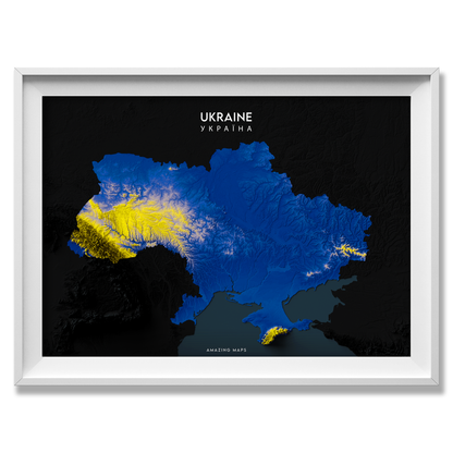 Ukraine Relief map