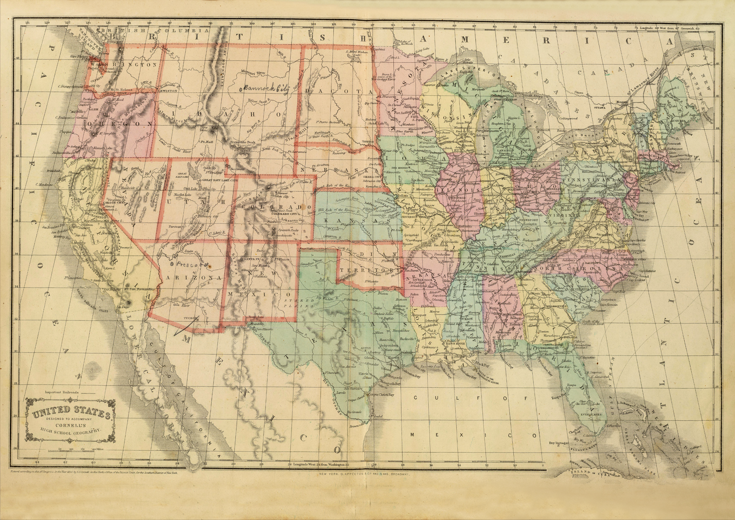 United States Cornell's Historic Map