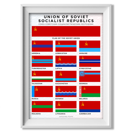 Soviet Republics Flag Poster