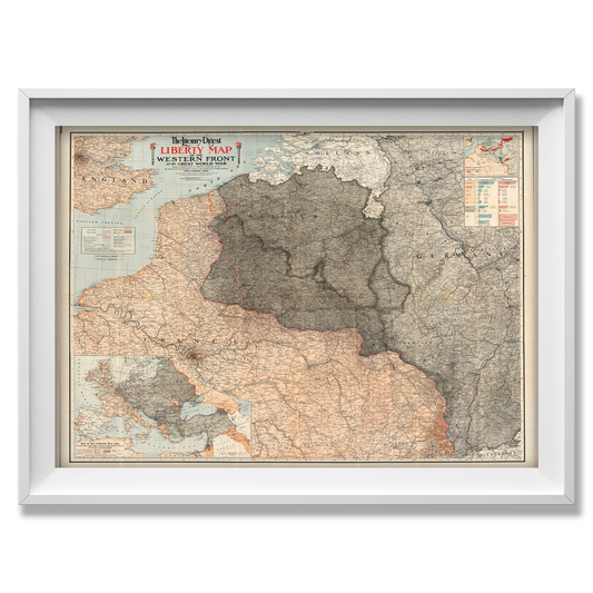 Liberty Map of the Western Front - 1918