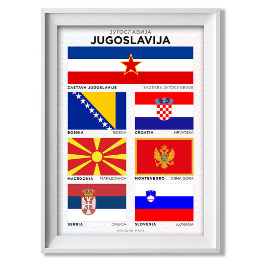 Yugoslavia Flag Poster